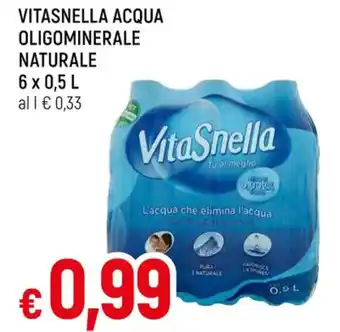 Famila Superstore VITASNELLA ACQUA OLIGOMINERALE NATURALE 6x 0,5 l offerta
