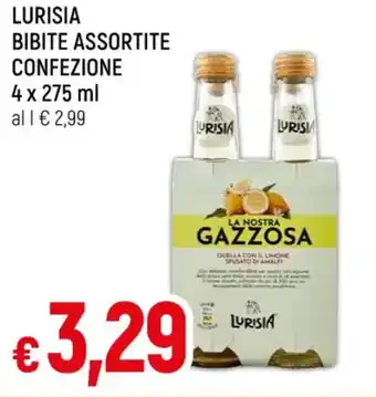 Famila Superstore LURISIA BIBITE ASSORTITE CONFEZIONE 4 x 275 ml offerta
