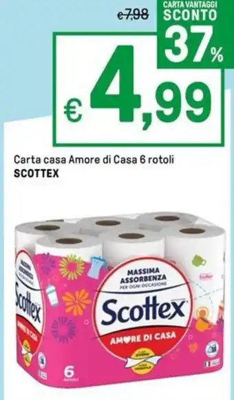 Iper La Grande Carta casa Amore di Casa 6 rotoli SCOTTEX offerta