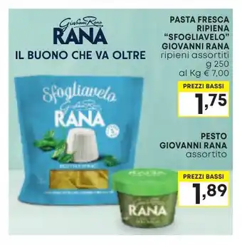 PASTA FRESCA RIPIENA "SFOGLIAVELO" GIOVANNI RANA ripieni assortiti g 250
