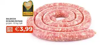Mercatò SALSICCIA DI SUINO PAYSAN gr. 500 offerta