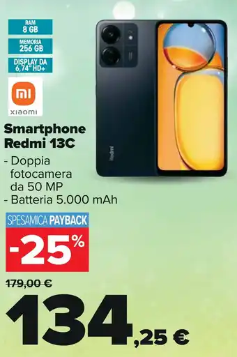 Carrefour XIAOMI Smartphone Redmi 13C offerta