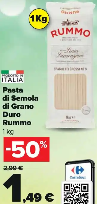 Carrefour Pasta di Semola di Grano Duro Rummo 1 kg offerta