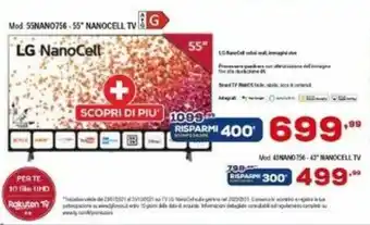 Euronics LG Mod. 55NANO756 - 55" Nanocell TV offerta