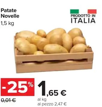 Carrefour Patate Novelle 1,5 kg offerta