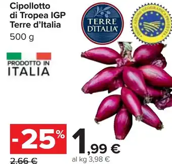 Carrefour Cipollotto di Tropea IGP Terre d'Italia 500 g offerta