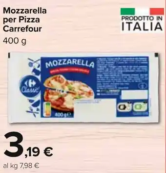 Carrefour Mozzarella per Pizza Carrefour 400 g offerta