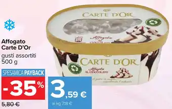 Carrefour Affogato Carte D'Or gusti assortiti 500 g offerta