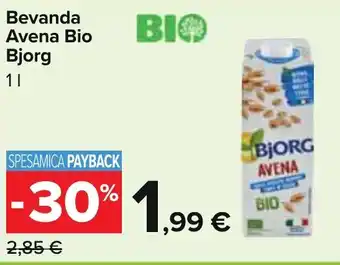 Carrefour Bevanda Avena Bio Bjorg 1 l offerta