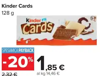 Carrefour Kinder Cards 128 g offerta