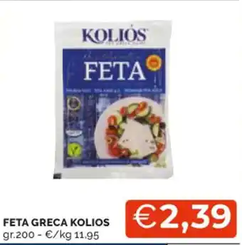 Mercatò FETA GRECA KOLIOS gr.200 offerta