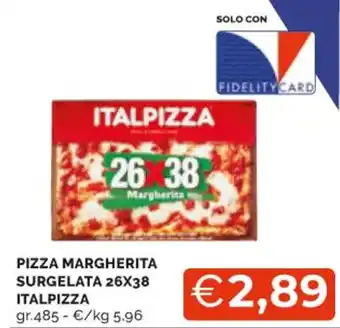 Mercatò PIZZA MARGHERITA SURGELATA 26X38 ITALPIZZA gr. 485 offerta