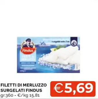 Mercatò FILETTI DI MERLUZZO SURGELATI FINDUS gr.360 offerta