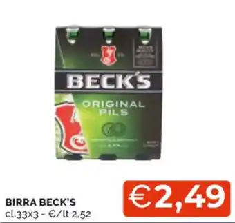Mercatò BIRRA BECK'S cl.33x3 offerta