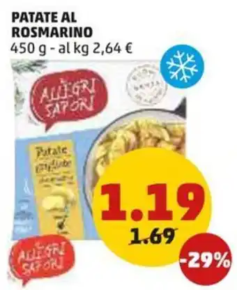PENNY PATATE AL ROSMARINO 450 g offerta