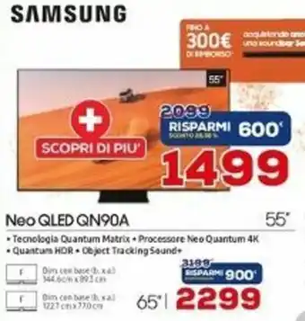 Euronics Samsung Neo QLED QN90A 55" offerta