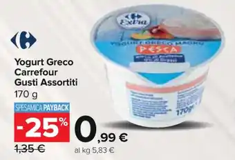 Carrefour Express Yogurt Greco Carrefour Gusti Assortiti 170 g offerta