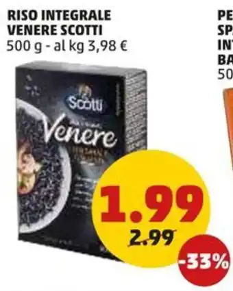 PENNY RISO INTEGRALE VENERE SCOTTI 500 g - al kg offerta