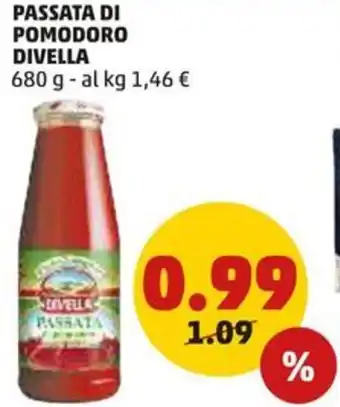 PENNY PASSATA DI POMODORO DIVELLA 680 g offerta