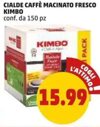 PENNY CIALDE CAFFÈ MACINATO FRESCO KIMBO conf.da 150 pz offerta