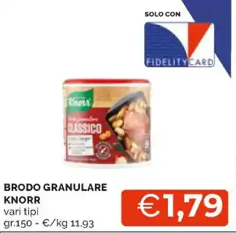 Mercatò BRODO GRANULARE KNORR vari tipi gr. 150 offerta