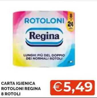 Mercatò CARTA IGIENICA ROTOLONI REGINA 8 ROTOLI offerta