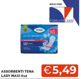 Mercatò ASSORBENTI TENA LADY MAXI X12 offerta