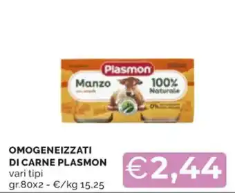 Mercatò OMOGENEIZZATI DI CARNE PLASMON vari tipi gr. 80x2 offerta