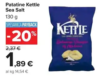 Carrefour Patatine Kettle Sea Salt 130 g offerta