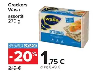 Carrefour Crackers Wasa assortiti 270 g offerta