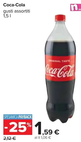 Carrefour Coca-Cola gusti assortiti 1,51 offerta