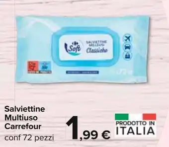 Carrefour Salviettine Multiuso Carrefour conf 72 pezzi offerta