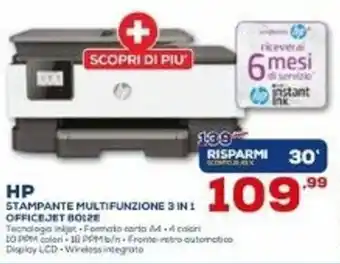 Euronics Hp Stampante Multifunzione 3 in 1 Office  Jet offerta
