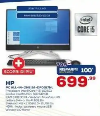 Euronics Hp PC All-in-One 24-DFOO17NL offerta