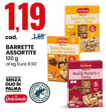 Eurospin Dolciando BARRETTE ASSORTITE 120 g offerta
