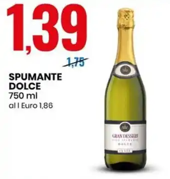 Eurospin SPUMANTE DOLCE 750 ml offerta