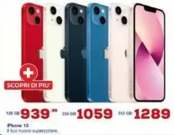Euronics iPhone 13 120GB offerta