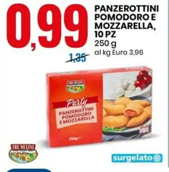 Eurospin PANZEROTTINI POMODORO E MOZZARELLA, 10 PZ 250 g offerta
