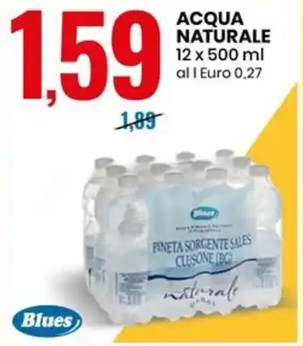 Eurospin Blues ACQUA NATURALE 12 x 500 ml offerta