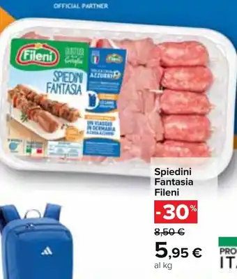 Carrefour Spiedini Fantasia Fileni offerta