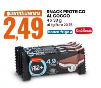 Eurospin Dolciando SNACK PROTEICO AL COCCO 4 x 30 g offerta