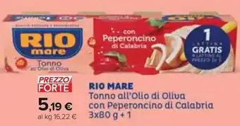 Carrefour RIO MARE Tonno all'Olio di Oliva con Peperoncino di Calabria 3x80 g +1 offerta