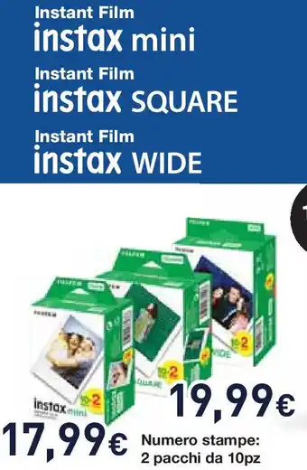 Unieuro Instant Film instax mini offerta
