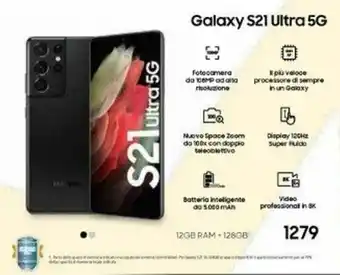 Euronics Samsung Galaxy S21 Ultra 5G offerta