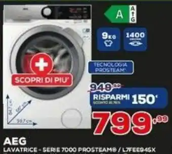 Euronics Aeg Lavatrice - Serie 7000 Prosteam/L7FEE945X offerta
