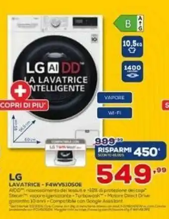 Euronics LG Lavatrice - F4WVS10S0E offerta