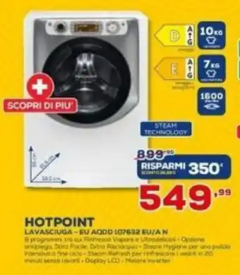 Euronics Hotpoint Lavasciuga - EU AQDD 107632 EU/AN offerta