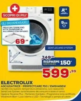 Euronics Electrolux Asciugatrice - Perfectcare 700/EW8H492W offerta