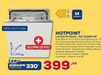 Euronics Hotpoint Lavastoviglie - HIC 3C26N WF offerta