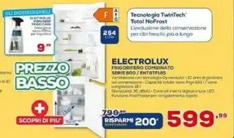 Euronics Electrolux Frigorifero Combinato Serie 600/ENT6T18S offerta